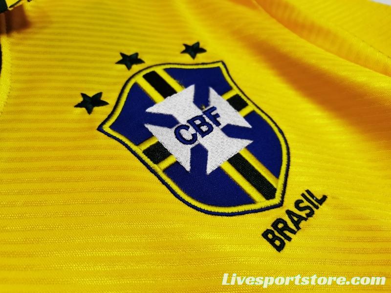 Retro 1993/94 Brazil Home Soccer Jersey