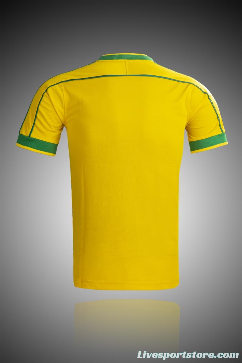 Retro 1998 Brazil Home Soccer Jersey