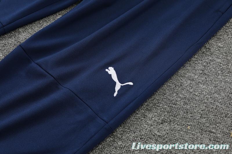 2022 Italy Blue Half Zipper Tracksuit