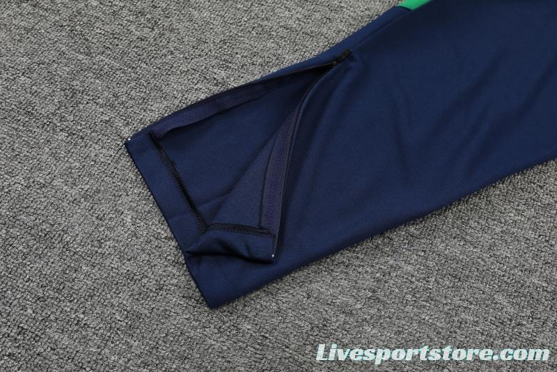 2022 Italy Blue Half Zipper Tracksuit