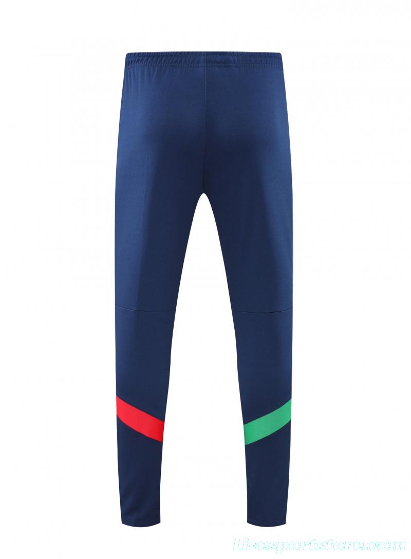 2022 Italy Blue Half Zipper Tracksuit