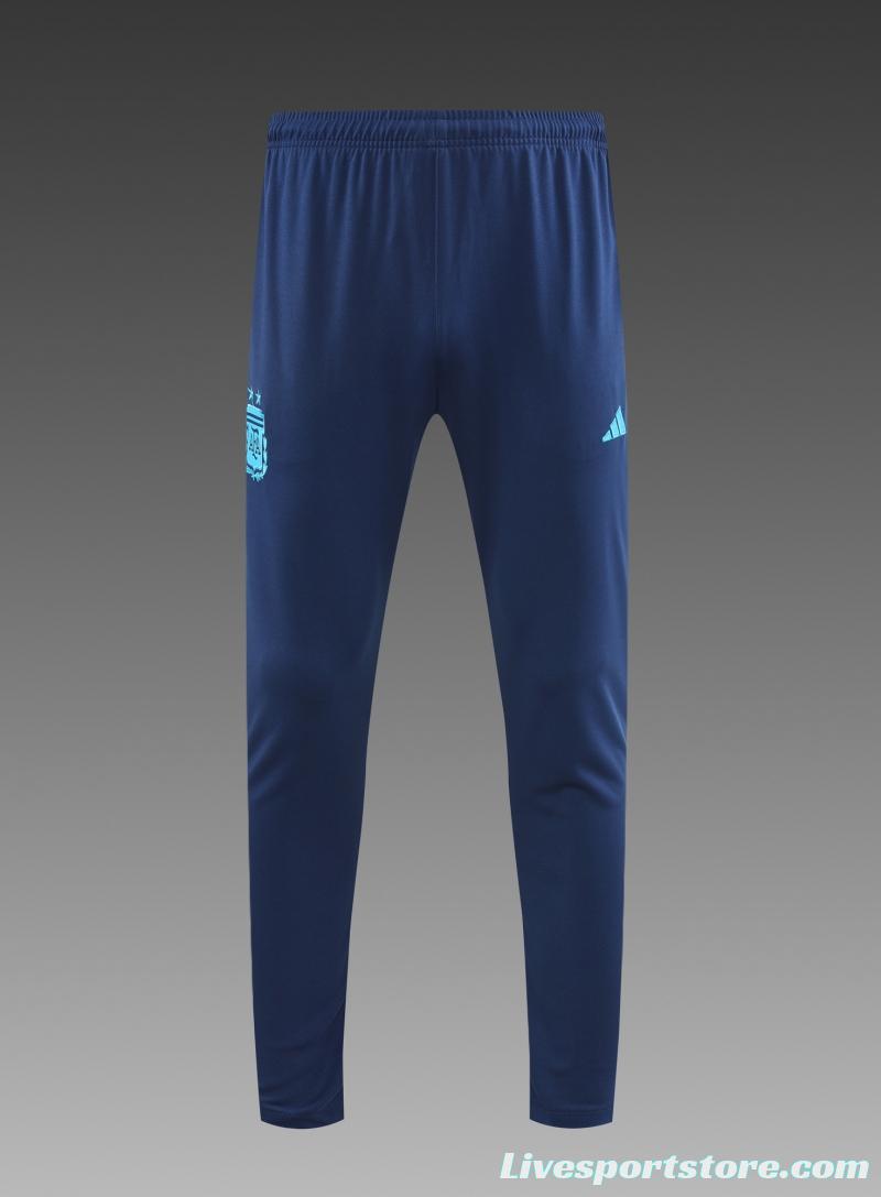 2022 Argentina Blue Half Zipper Tracksuit