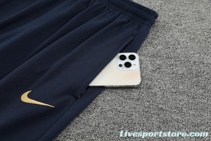 2022 Portugal Navy Half Zipper Tracksuit