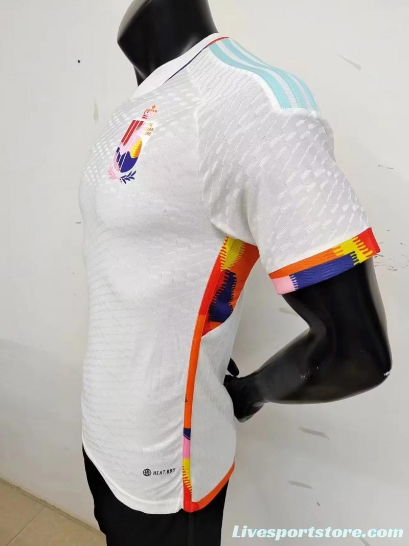 2022 Belgium Away Player Version Soccer Jersey