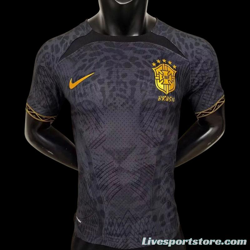 2022 Brazil Black Special Version Soccer Jersey