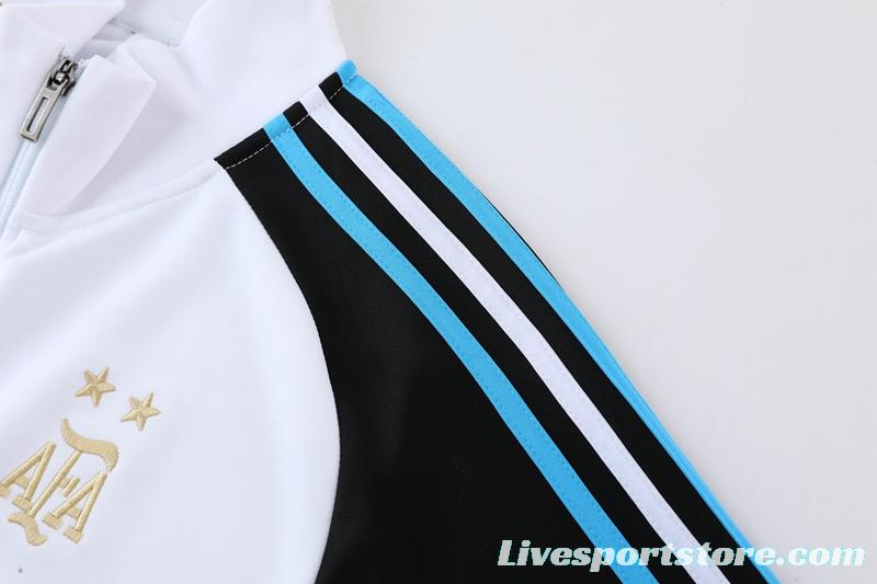 2022 Argentina White Full Zipper Tracksuit