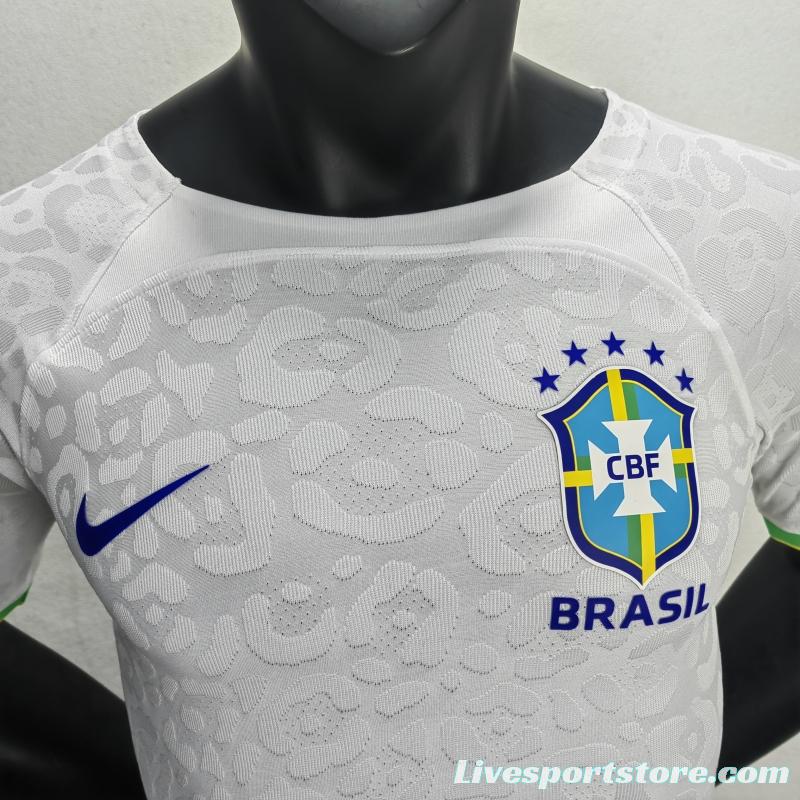 Player Version 2022 Brazil White Jersey Special Version