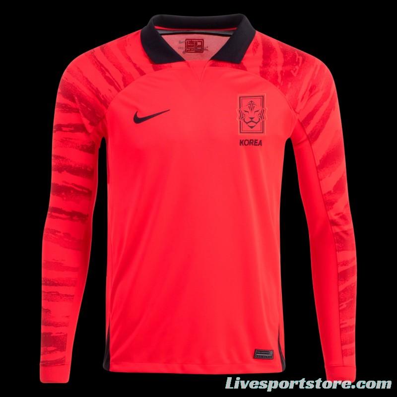 2022 Korea Home Long Sleeve Jersey