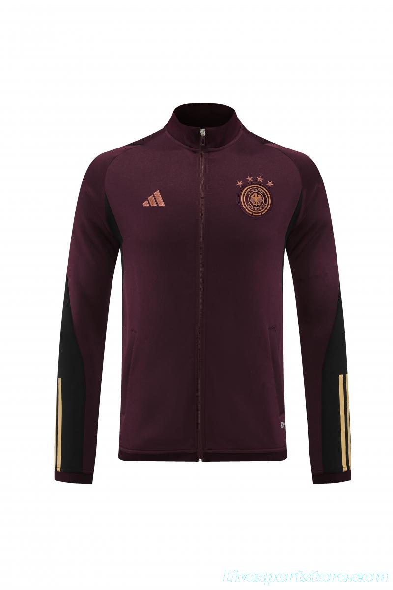 2022 Germany Wine Full Zipper Tracksuit