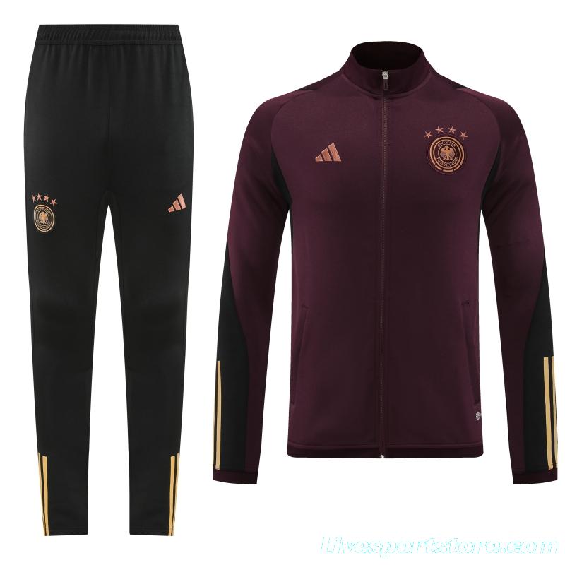 2022 Germany Wine Full Zipper Tracksuit