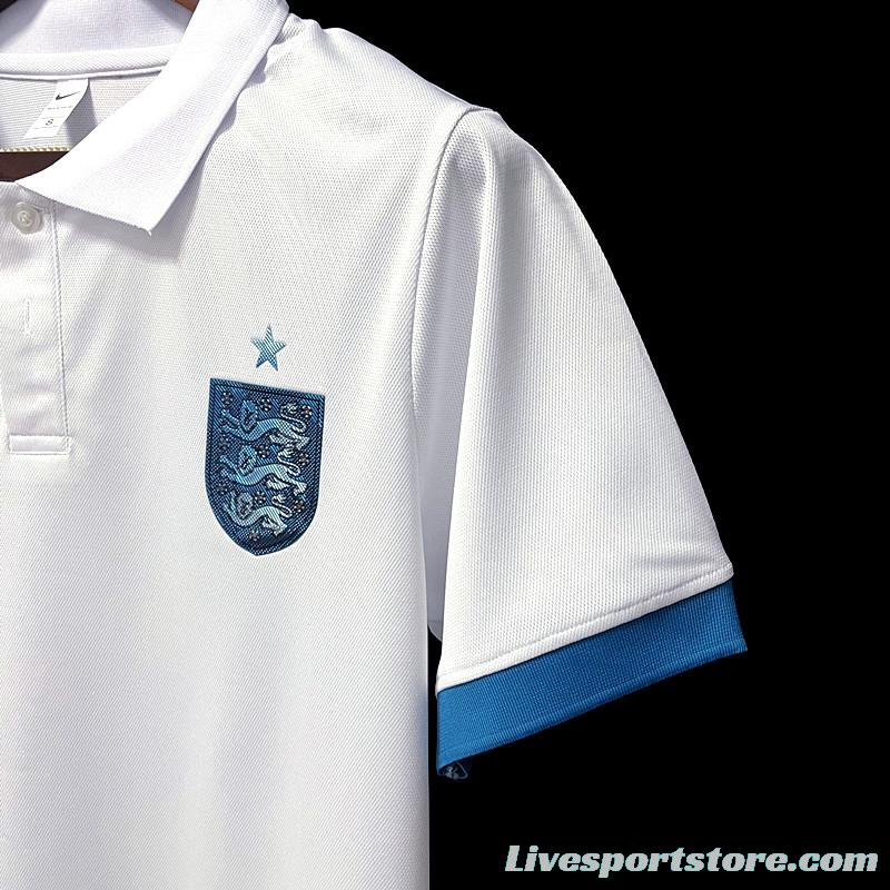 2022 England White Polo Shirts