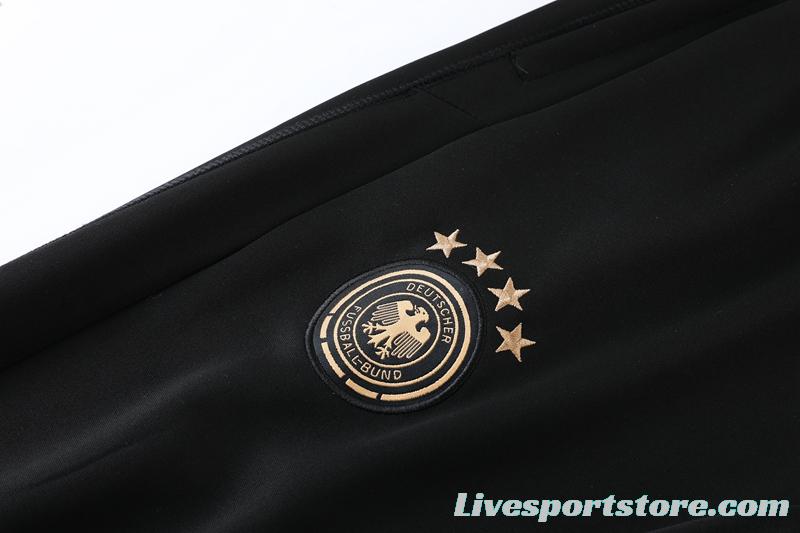 2022 Germany White Full Zipper Tracksuit