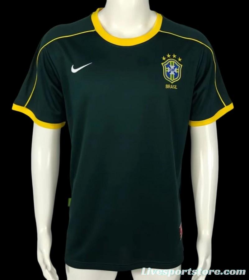 Retro 1998 Brazil Green Goalkeeper Jersey