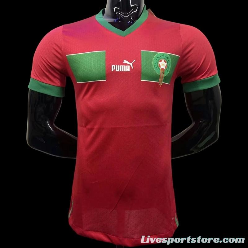 Player Version 2022 Morocco Home Jersey