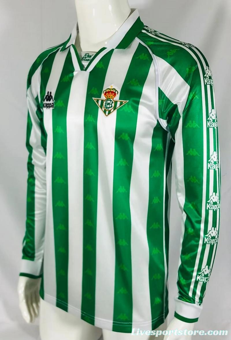 Retro 95/96 Real Betis Home Long Sleeve Jersey