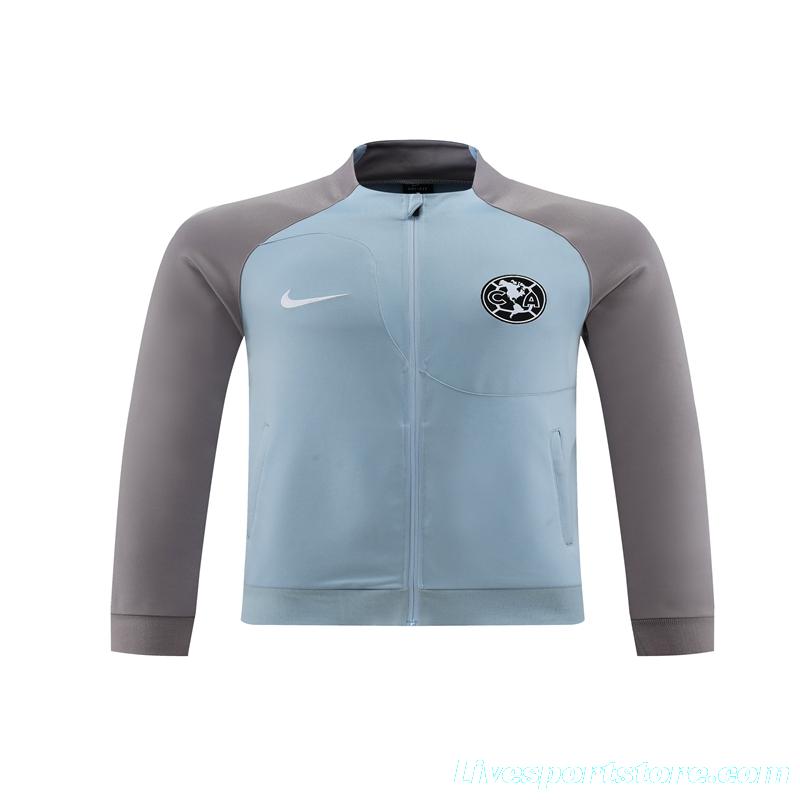 2022 Pumas Blue Gray Full Zipper Tracksuit