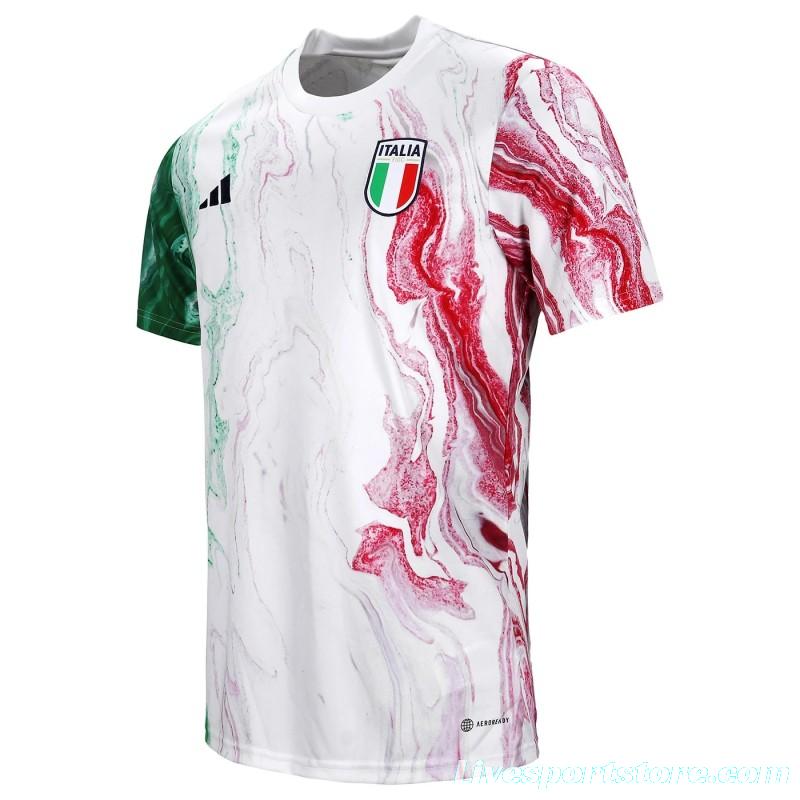 2022 Italy FIGC Pre-Match White Jersey