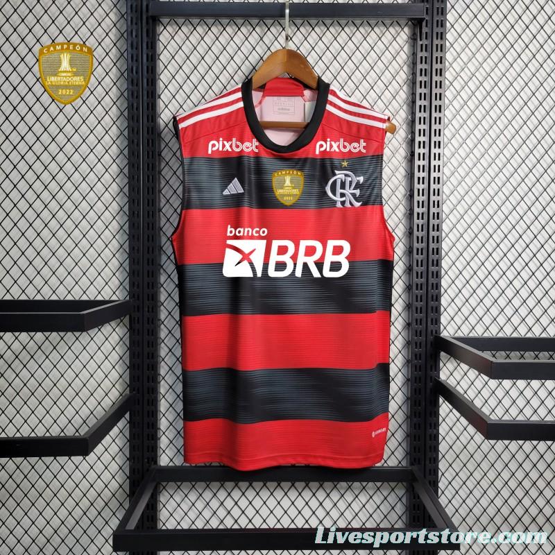 23/24 Flamengo Home Vest With  All Sponsors+Patches