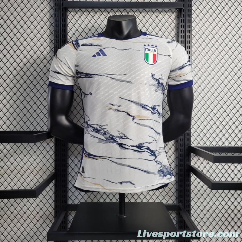 Player Version 2023 Italy Away White Jersey