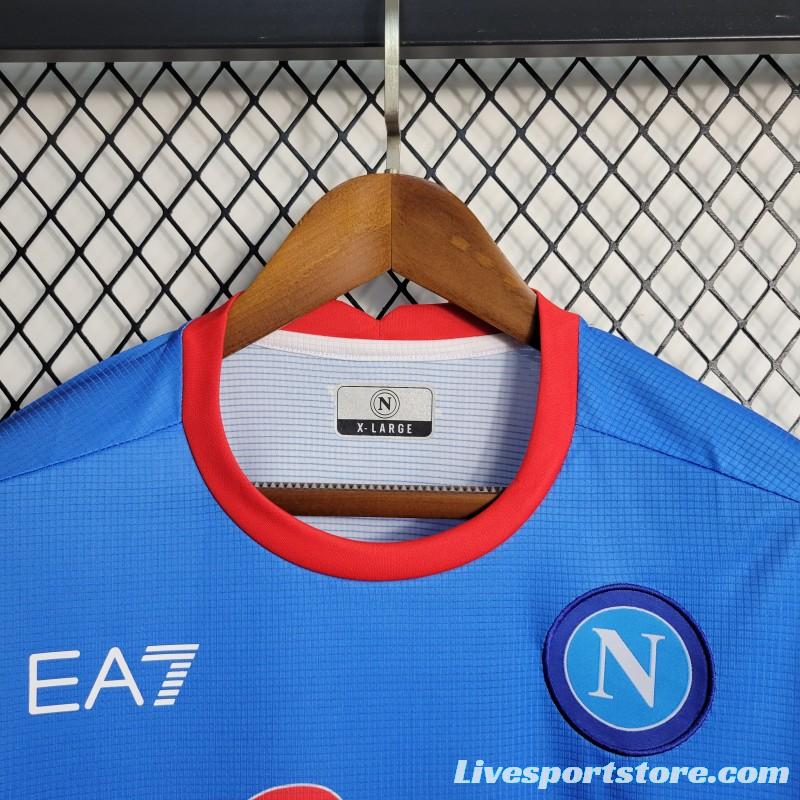 22-23 Napoli Christmas Special Version Blue Jersey