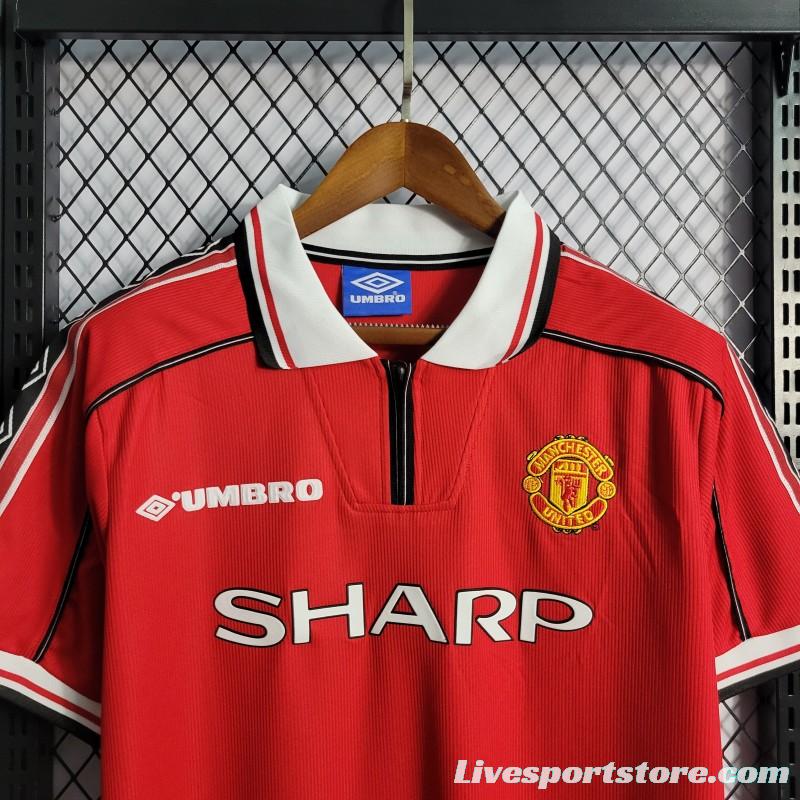 Retro 98-99 Manchester United Home Jersey