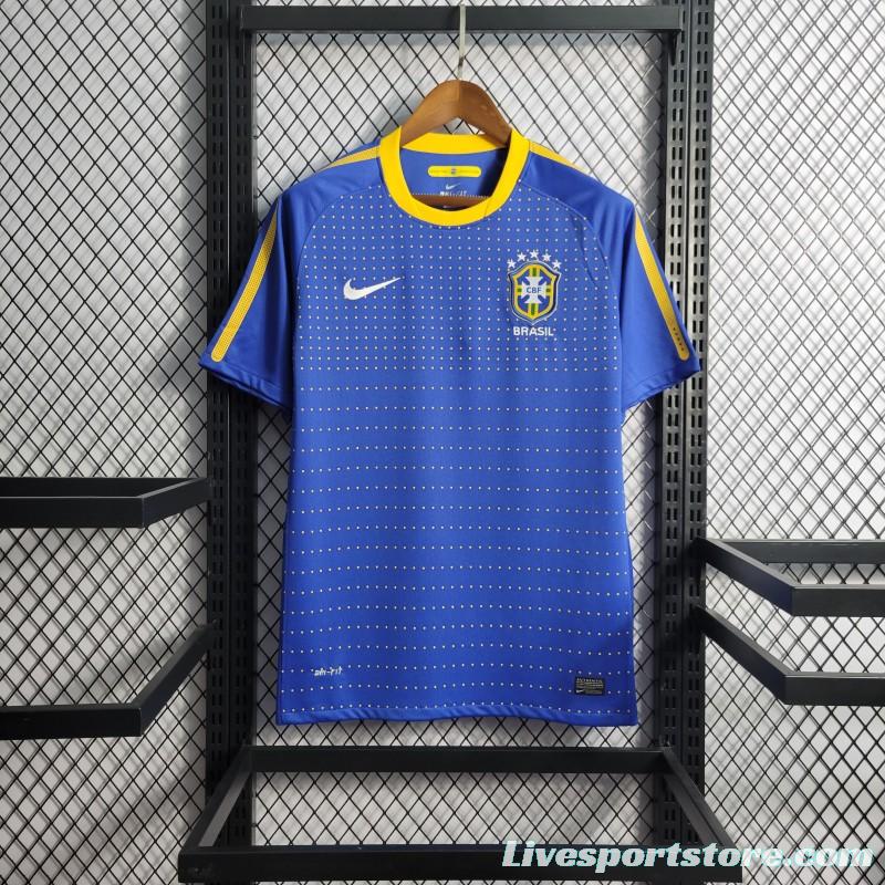 Retro 2010 Brazil Away Blue Jersey