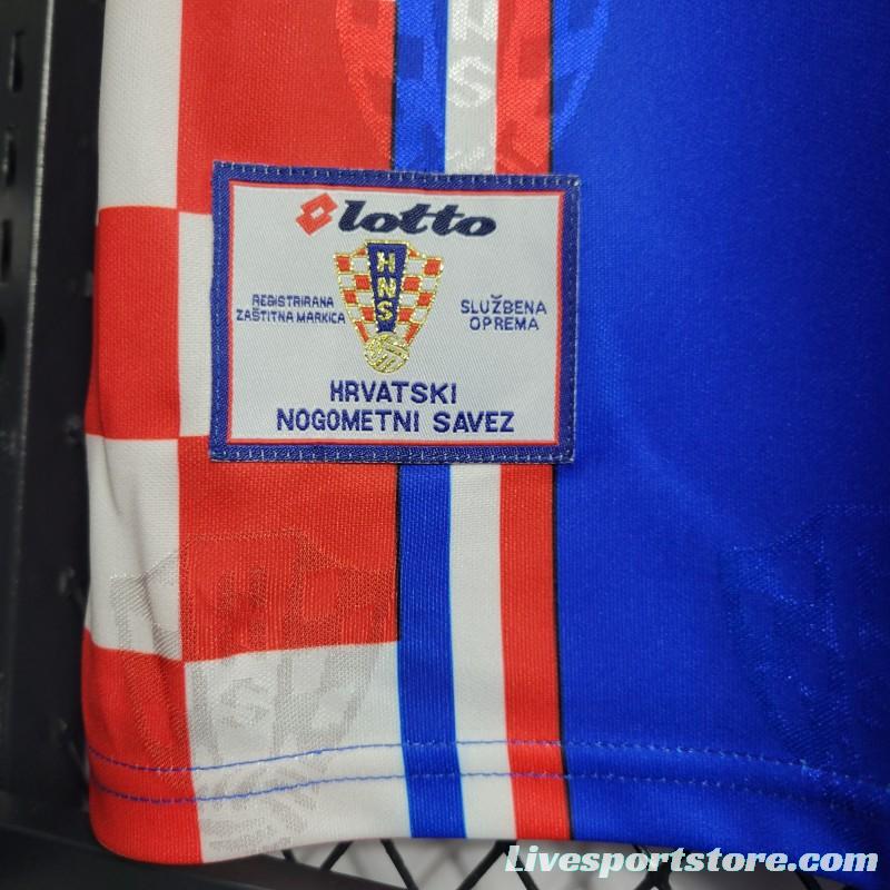 Retro 1998 Croatia Away Blue Jersey