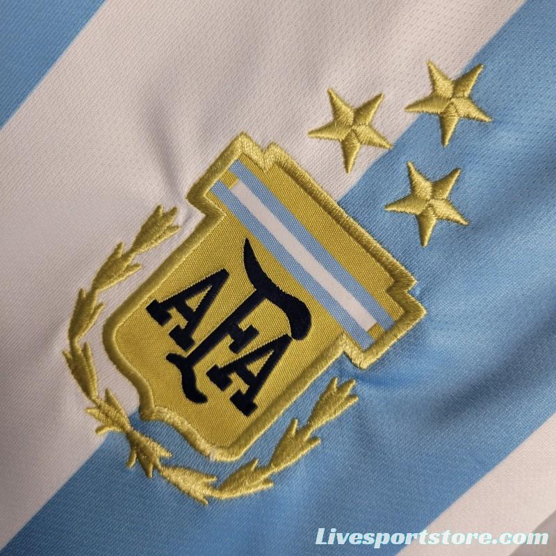 3-Stars Women 2023 Argentina Home Jersey