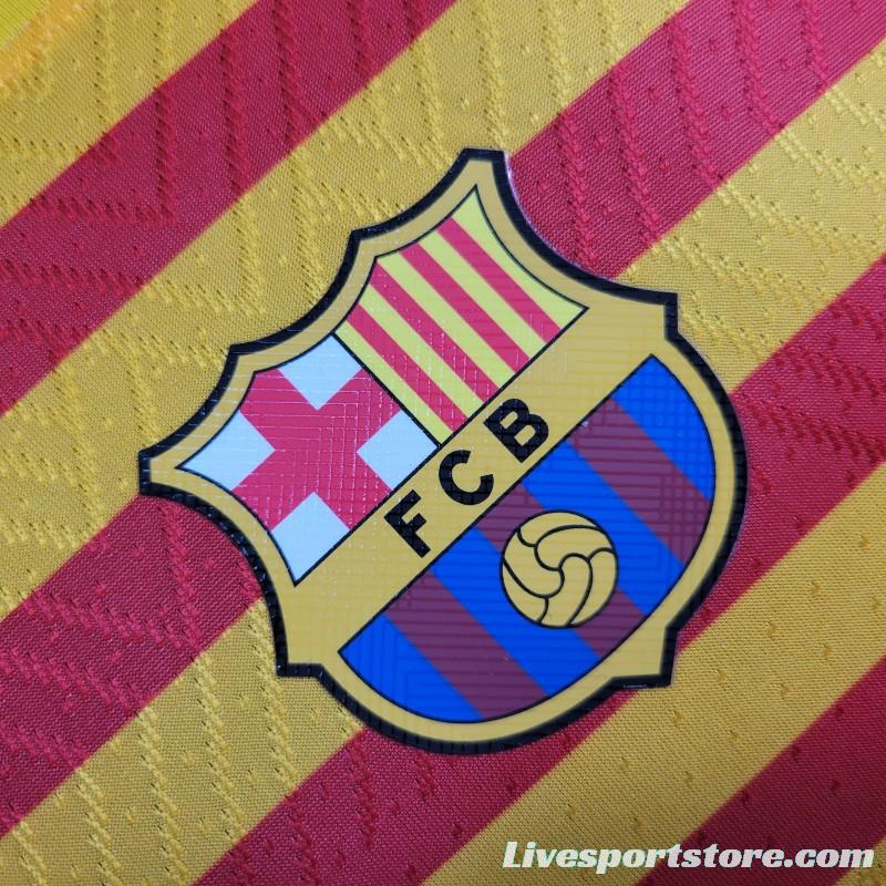 Player Version 22-23 Barcelona Forth Yellow Jersey