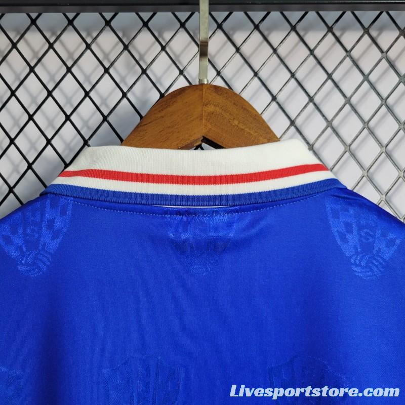 Retro 1998 Croatia Away Blue Jersey