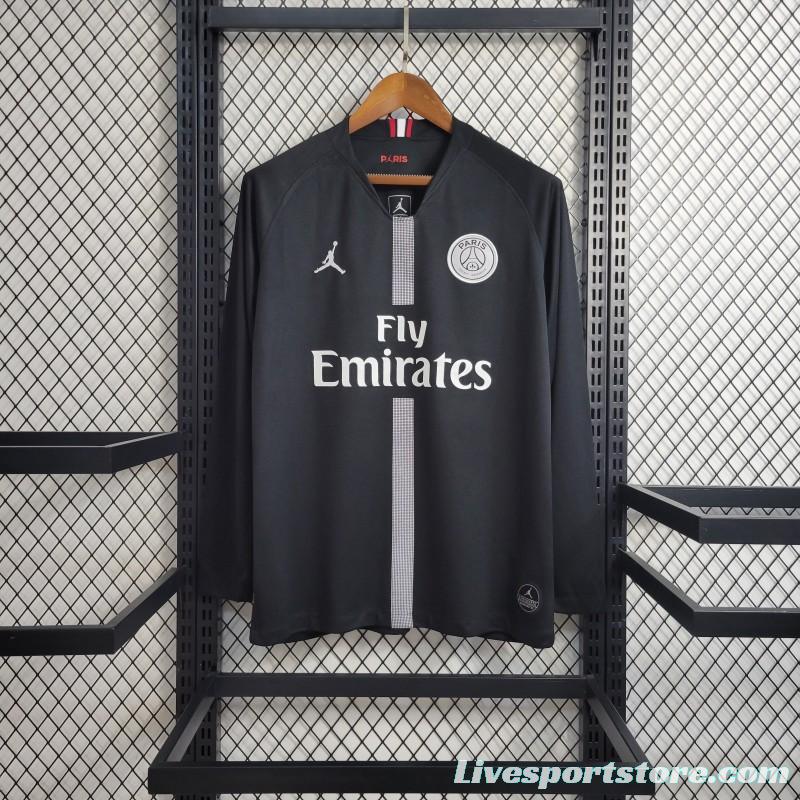 Retro Long Sleeve 18-19 PSG Black Champions League Jersey