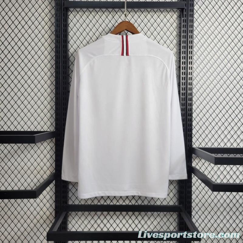 Retro Long Sleeve 18-19 PSG White Champions League Jersey