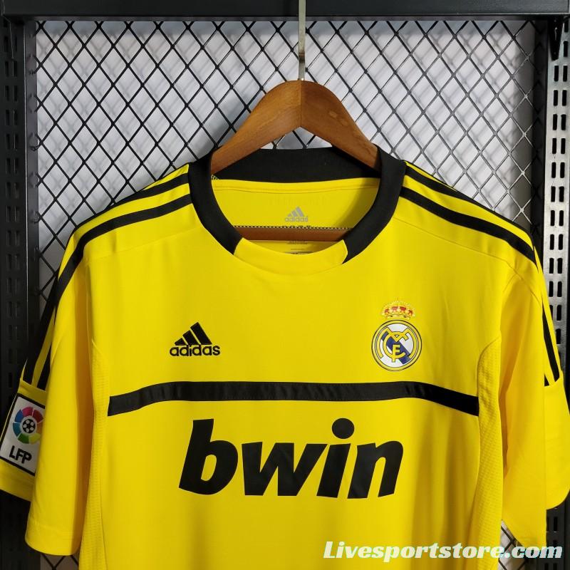 Retro 2011/12 Real Madrid Yellow Goalkeeper Jersey