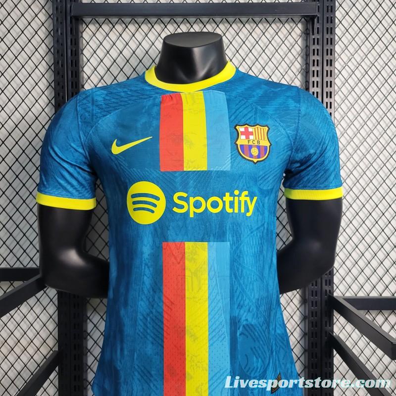 Player Version 23-24 Barcelona Blue Classic Jersey