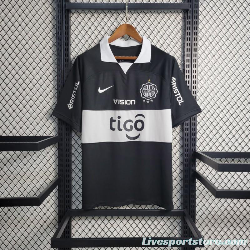 23-24 Paraguayan Club Olimpia Away Black Jersey