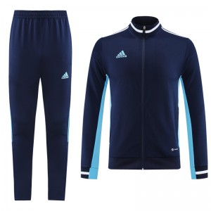 2023 Adidas Black Blue Full Zipper Jacket +Pants