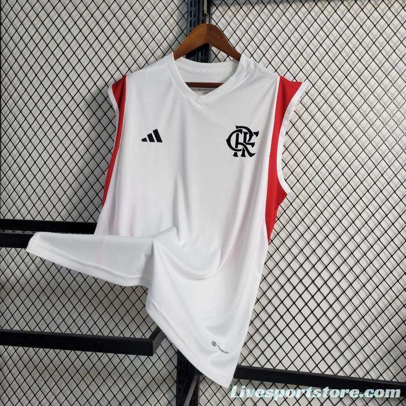 23-24 Flamengo Training Jersey White Tank Top