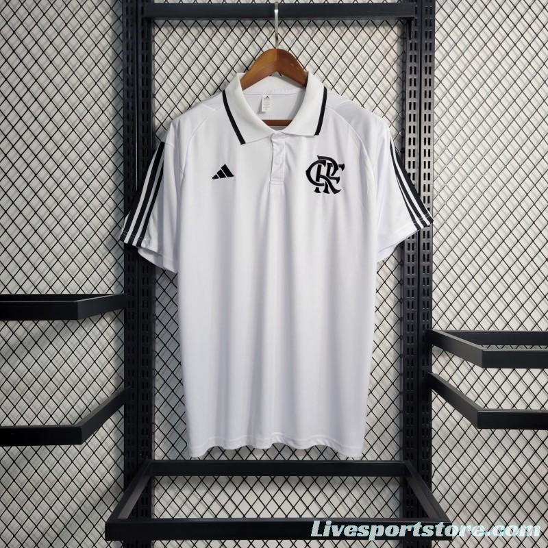 23-24 Flamengo White POLO Shirt