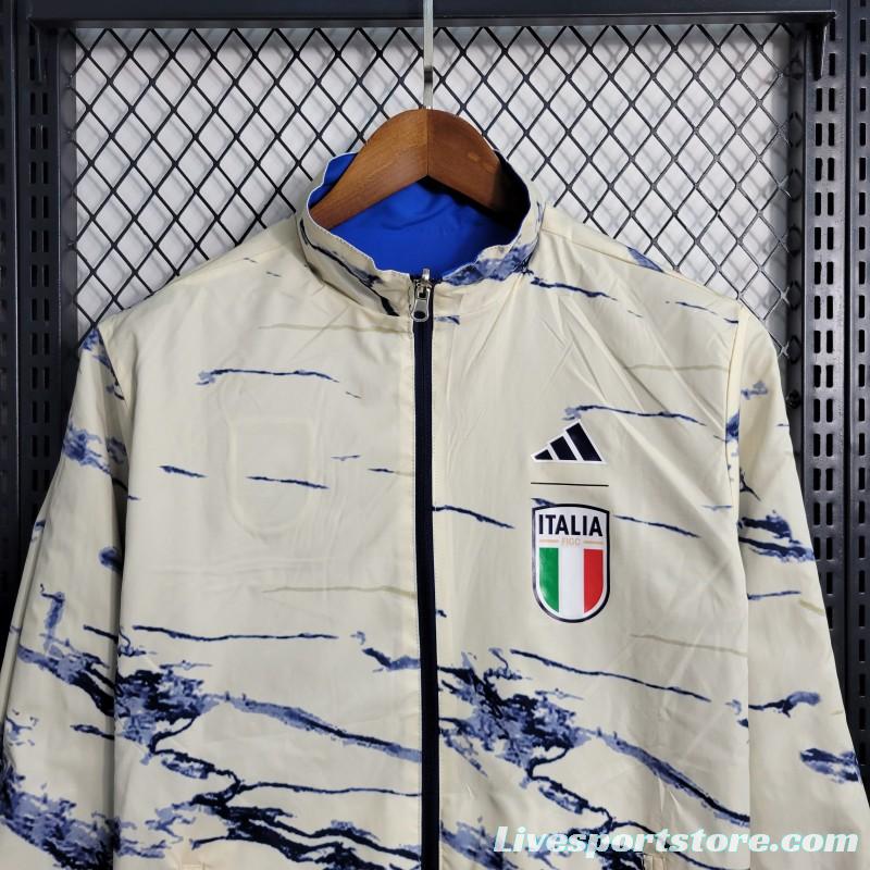 2023 Italy Blue/Milk Reversible Windbreaker