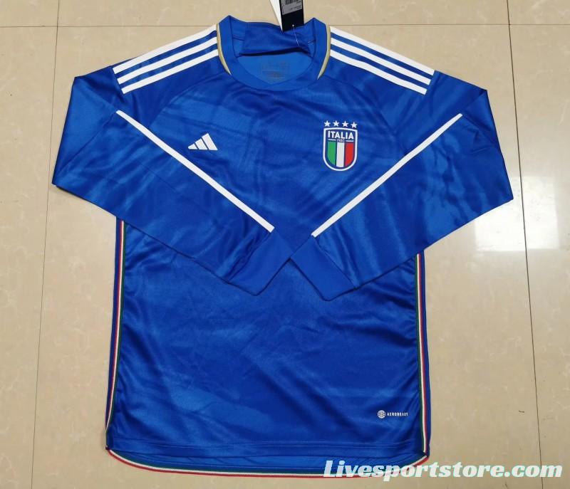 2023 Italy Home Long Sleeve Jersey