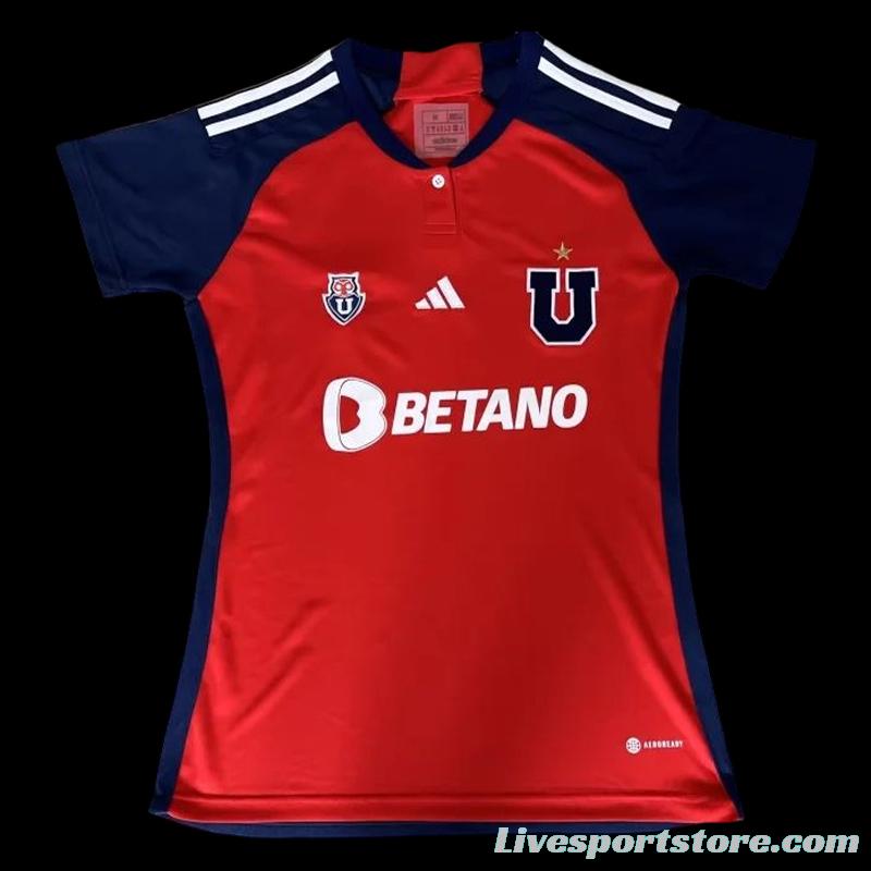 23/24 Women Club Universidad De Chile Away Red Jersey