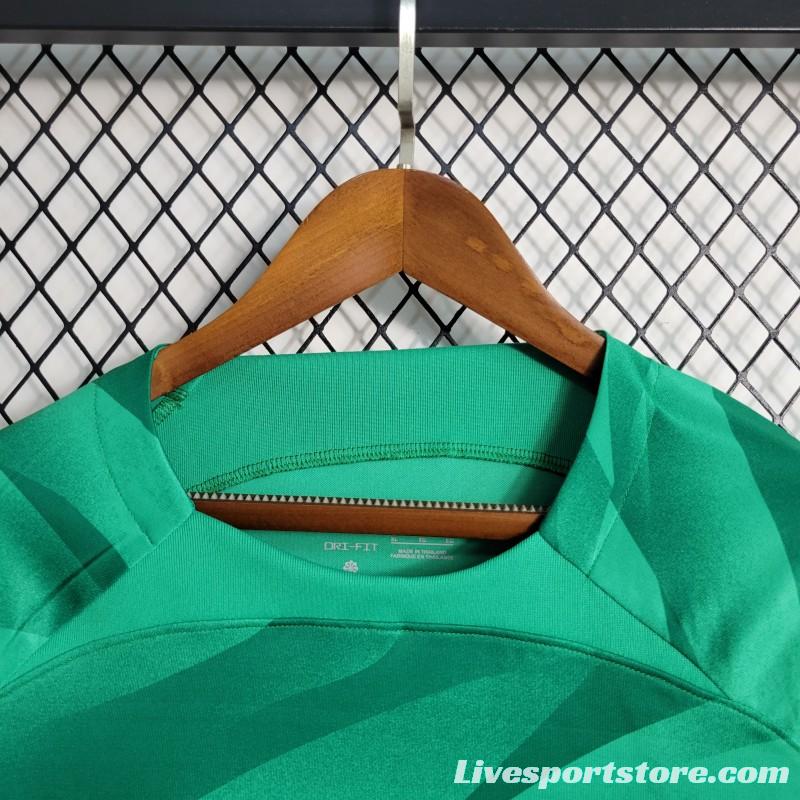 23-24 Long Sleeve PSG Green Goalkeeper Jersey