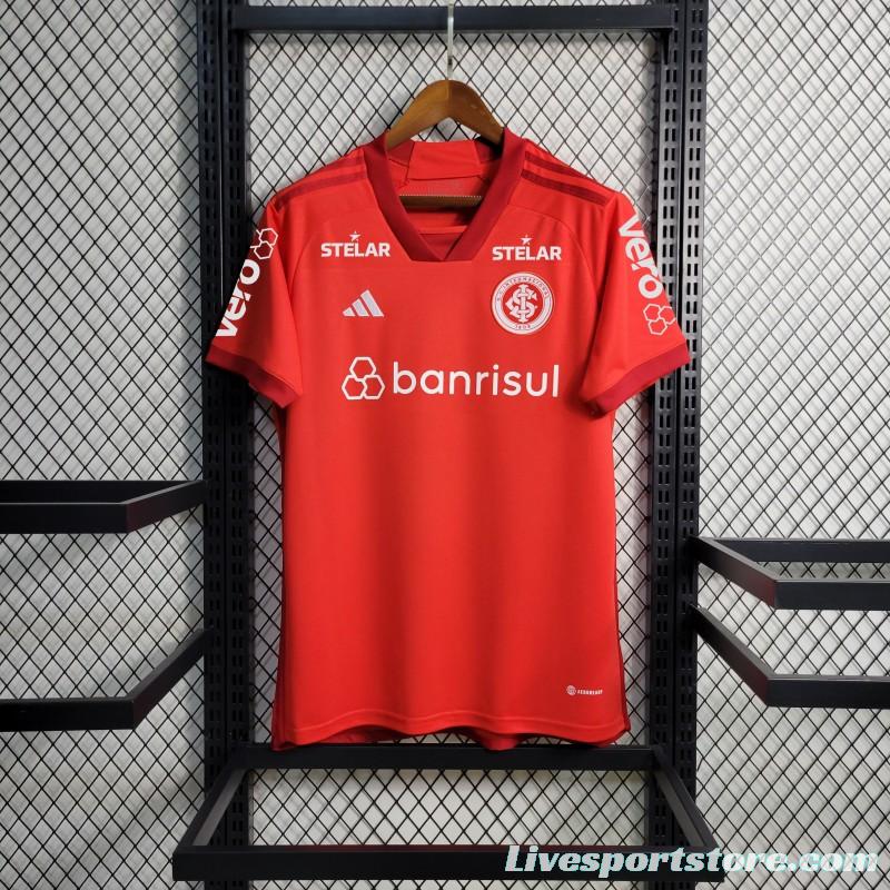 23/24 SC Internacional Home Jersey With Full Sponsors