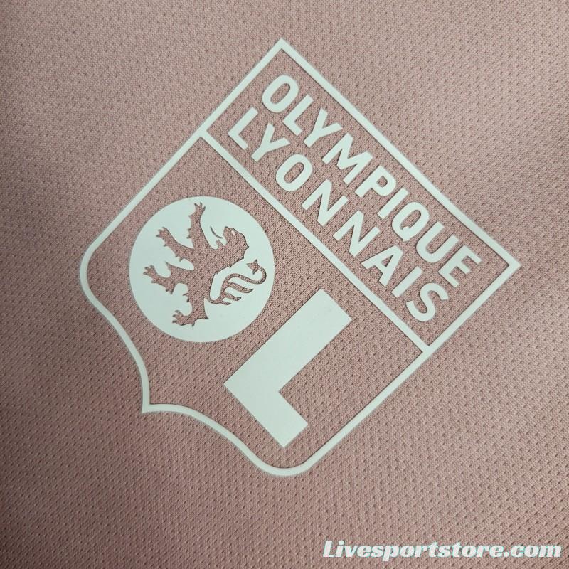 23-24 Olympique Lyonnais Lyon Training Pink Jersey