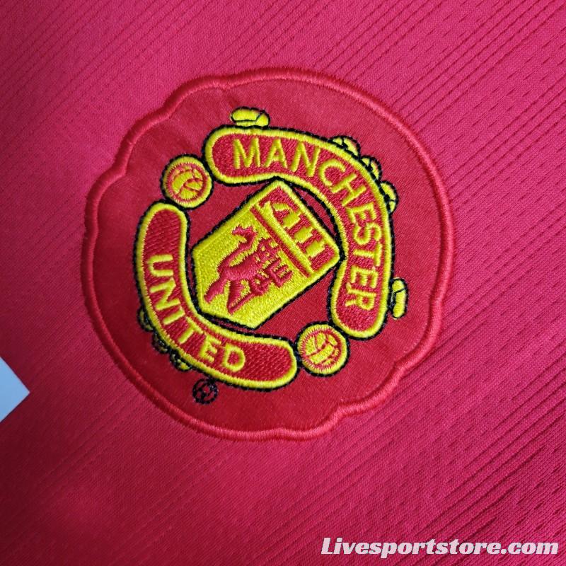 Retro Long Sleeve 07-08 Manchester United Champions League Version Home Jersey