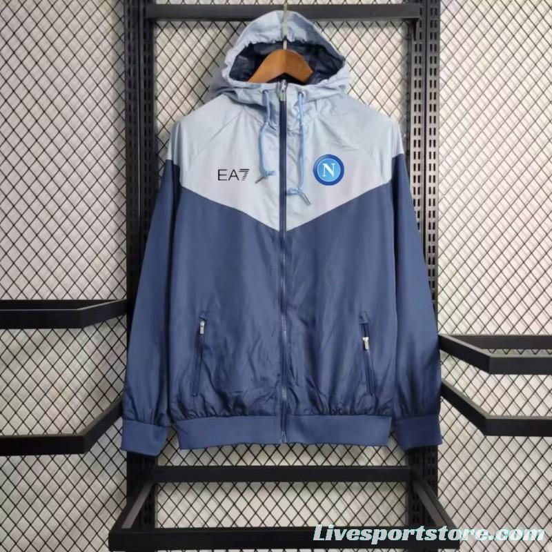 23/24 Napoli Navy Grey Windbreaker