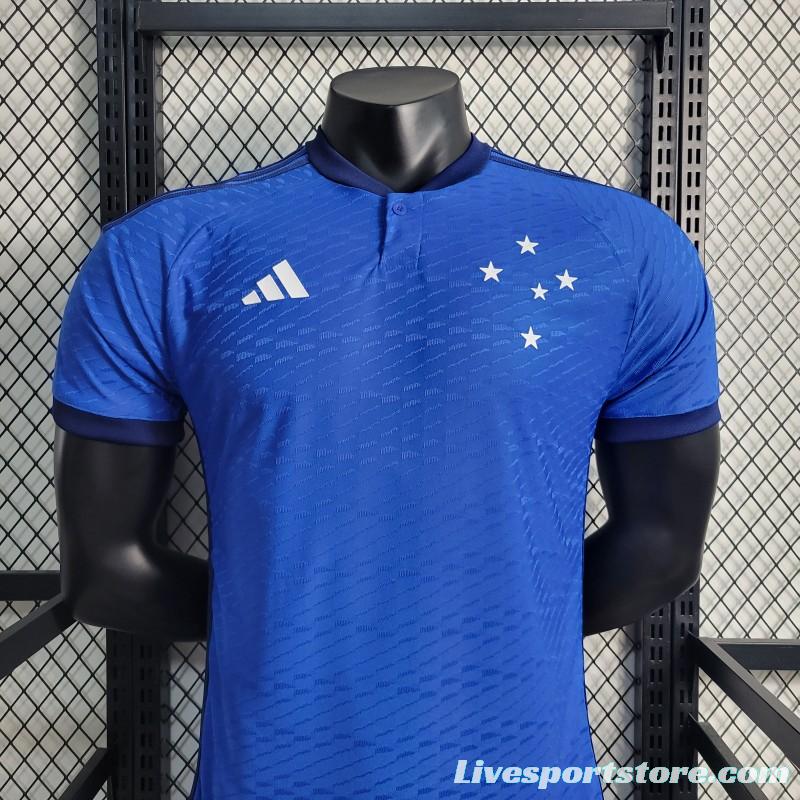 Player Version 23-24 Cruzeiro Home Jersey