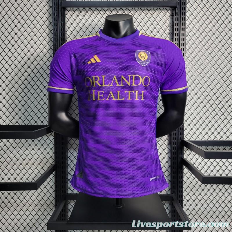 Player Version 23-24 Orlando City Home Soccer Jersey