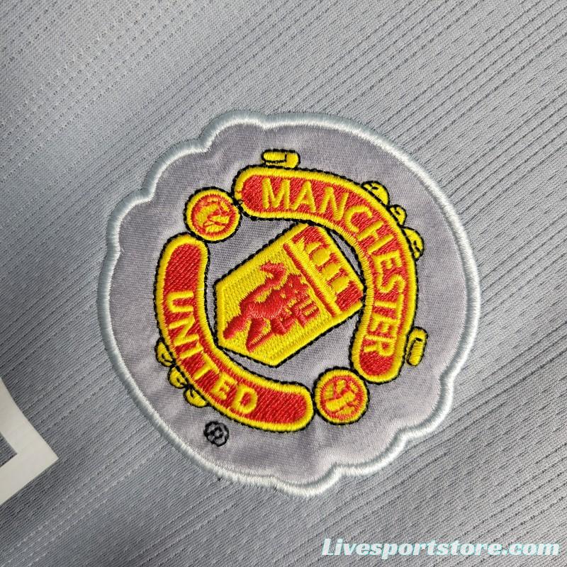 Retro 07-08 Manchester United Gray Goalkeeper Jersey