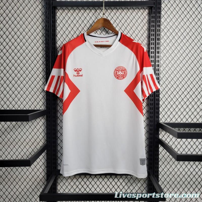 23-24 Denmark Away White Jersey